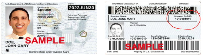 Sample Dependent ID Card